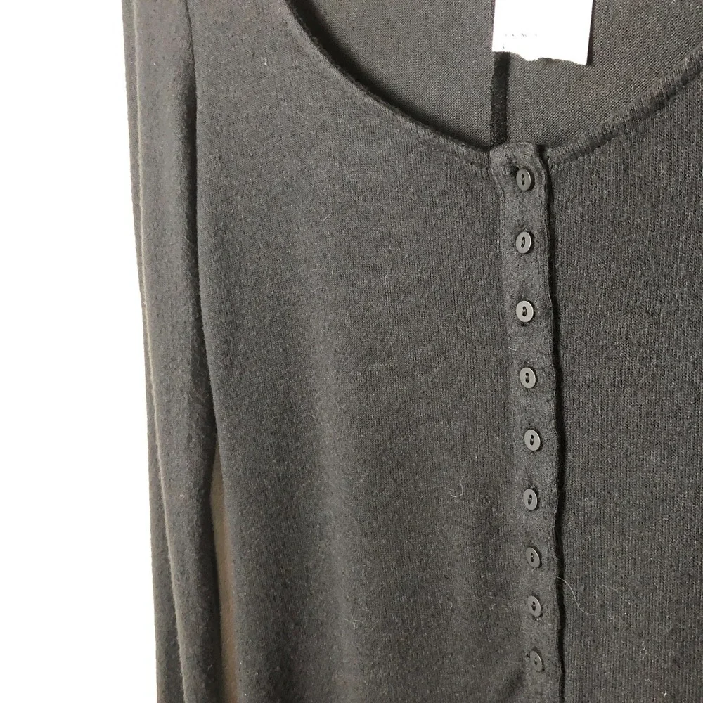 NEW Out from Under Womens Lounge Around Knit Henley Romper Size L Black Cozy - Picture 7 of 13